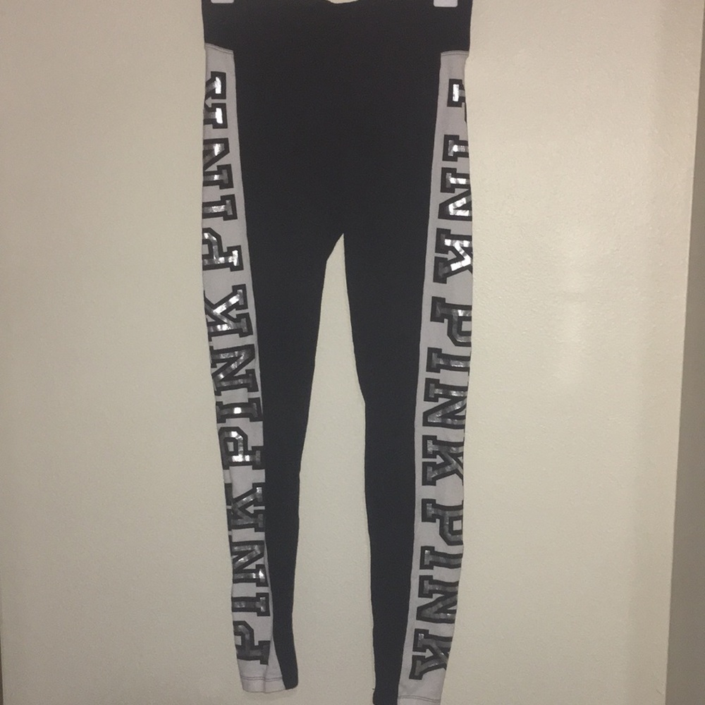 VS PINK SILVER PRINT LEGGINGS